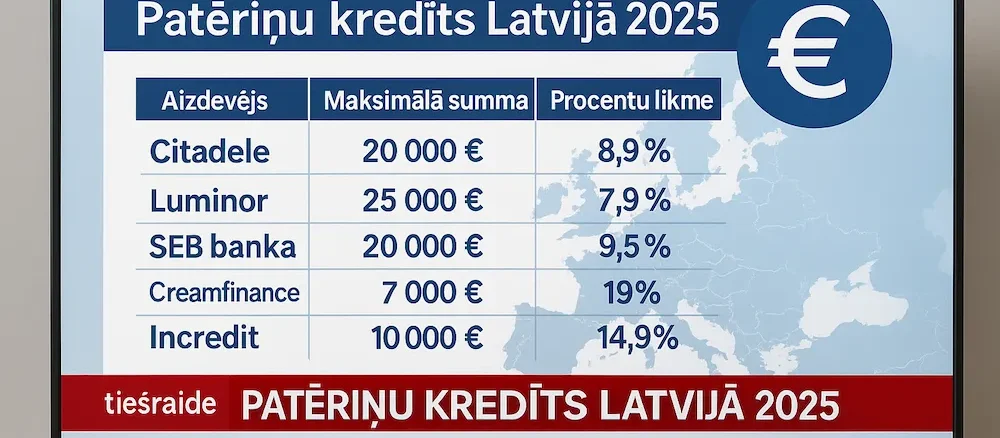 Patēriņu kredīts Latvijā 2025